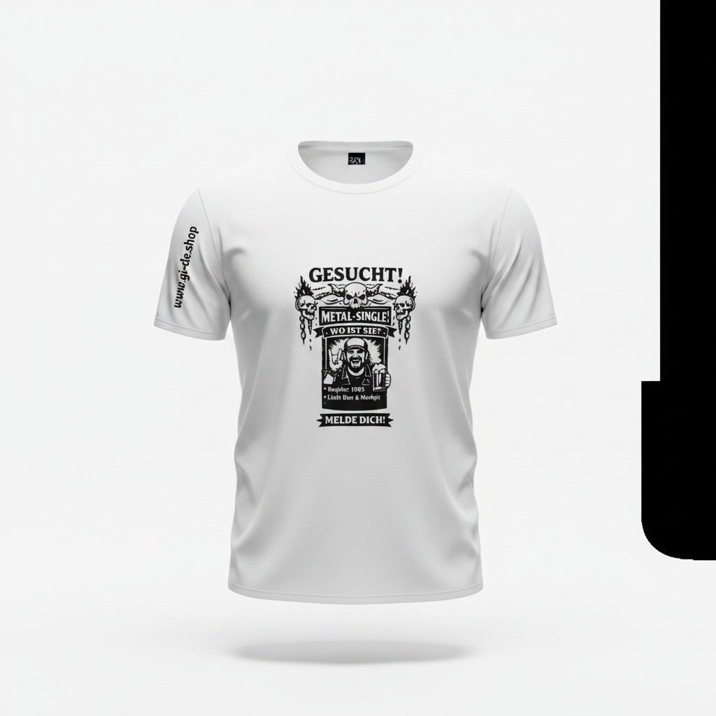 Personalized Metal Single T-Shirt – Fun Shirt for Metal Fans with Year of Birth