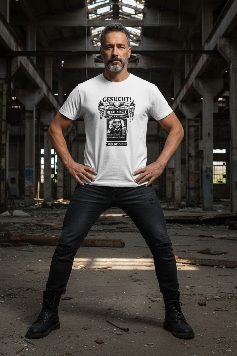 Personalized Metal Single T-Shirt – Fun Shirt for Metal Fans with Year of Birth