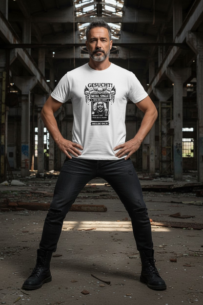 Personalized Metal Single T-Shirt – Fun Shirt for Metal Fans with Year of Birth