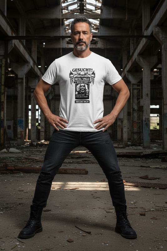 Metal Single T-Shirt personalisiert – Fun Shirt für Metal Fans mit Wunsch Baujahr