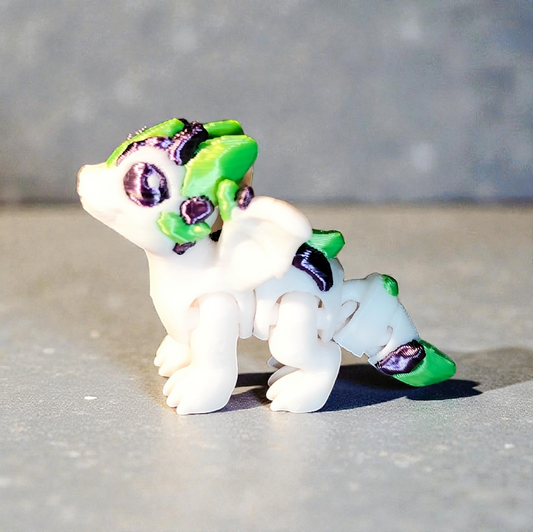 Mini Flexi Dragon 3D Printed – Movable Little Dragon – Custom Colors Available
