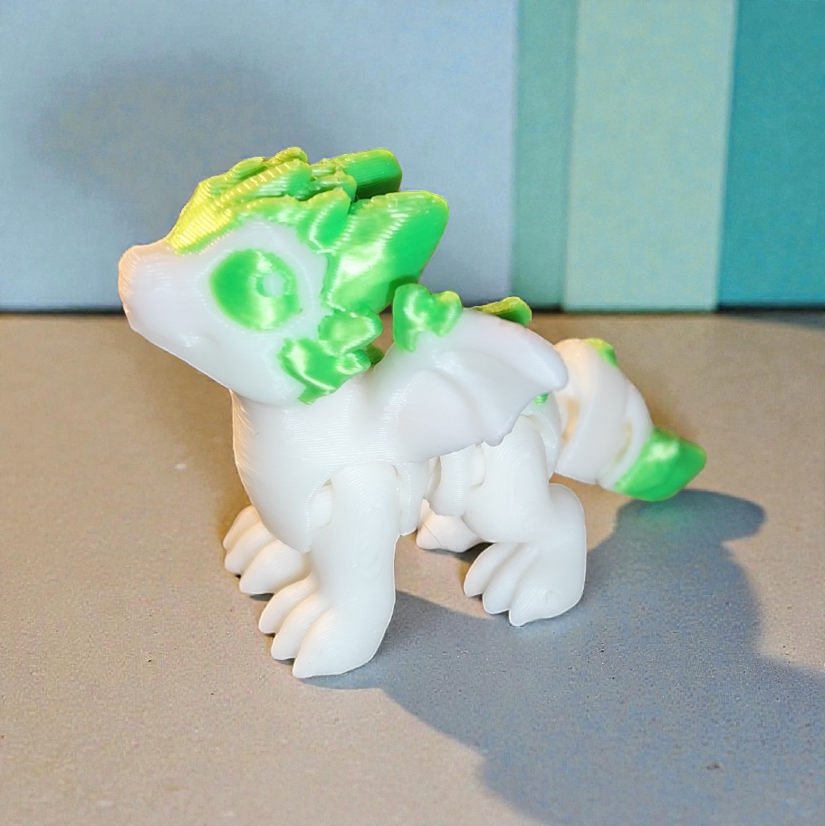 Mini Flexi Drache 3D Druck – Beweglicher kleiner Drache – Wunschfarben möglich