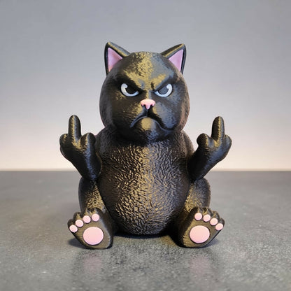 Mittelfinger Katze – freche 3D-Druck Dekofigur mit Charakter