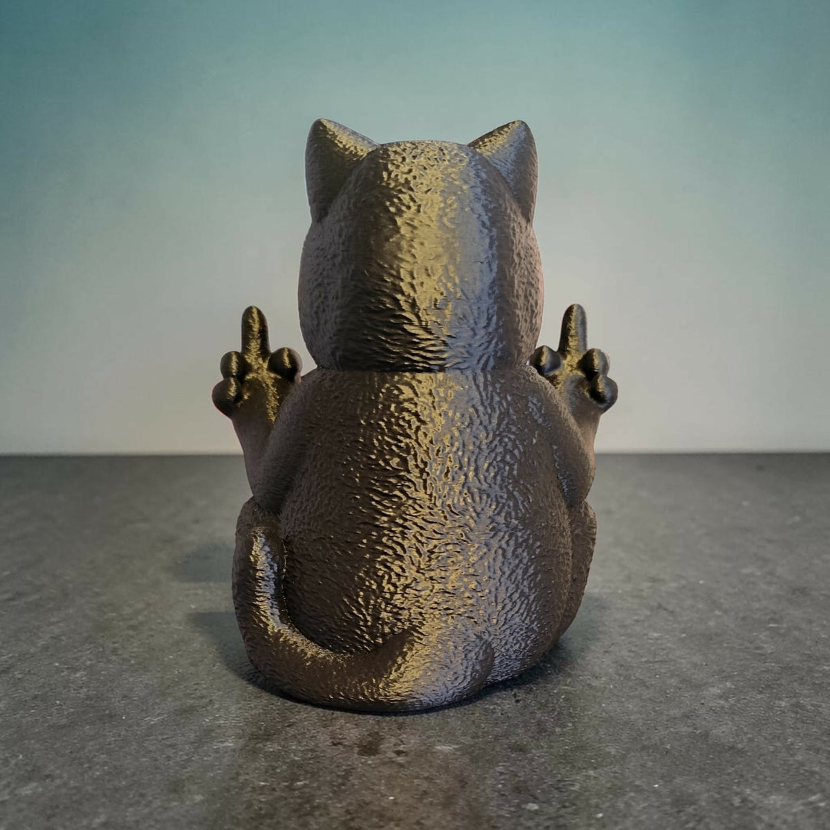 Mittelfinger Katze – freche 3D-Druck Dekofigur mit Charakter