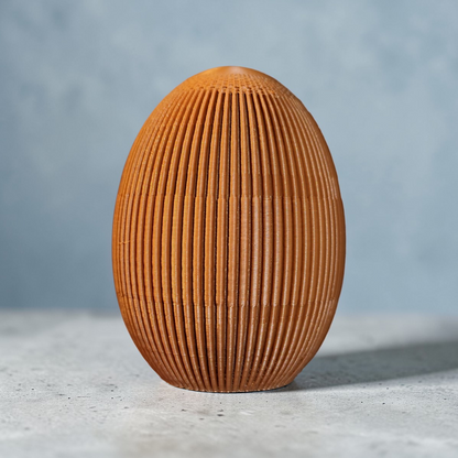 🥚 Modern grooved Easter eggs made using 3D printing – available individually or in a set of 3.