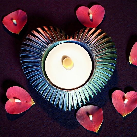 Modern heart-shaped tealight holder – stylish decoration for LED tealights