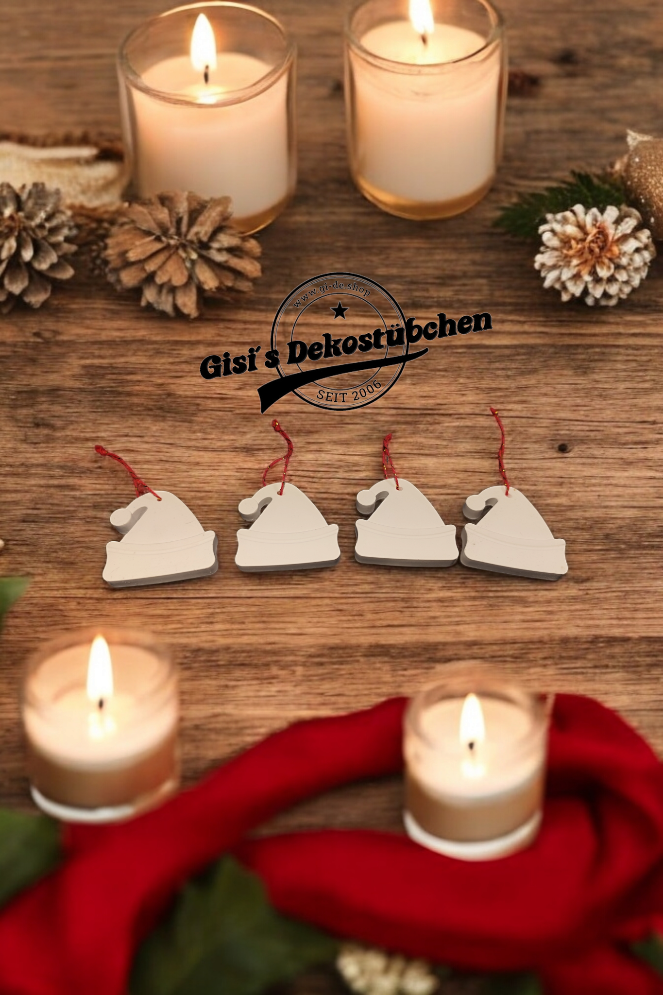 Hat, ceramic Christmas decorations, Christmas tree ornaments, home decor