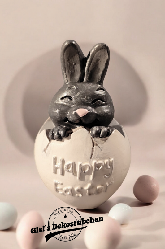 Easter Bunny from the Egg, Ceramic, Hand-Painted