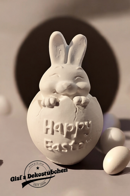 Easter decoration, Easter, bunny from the egg "Happy