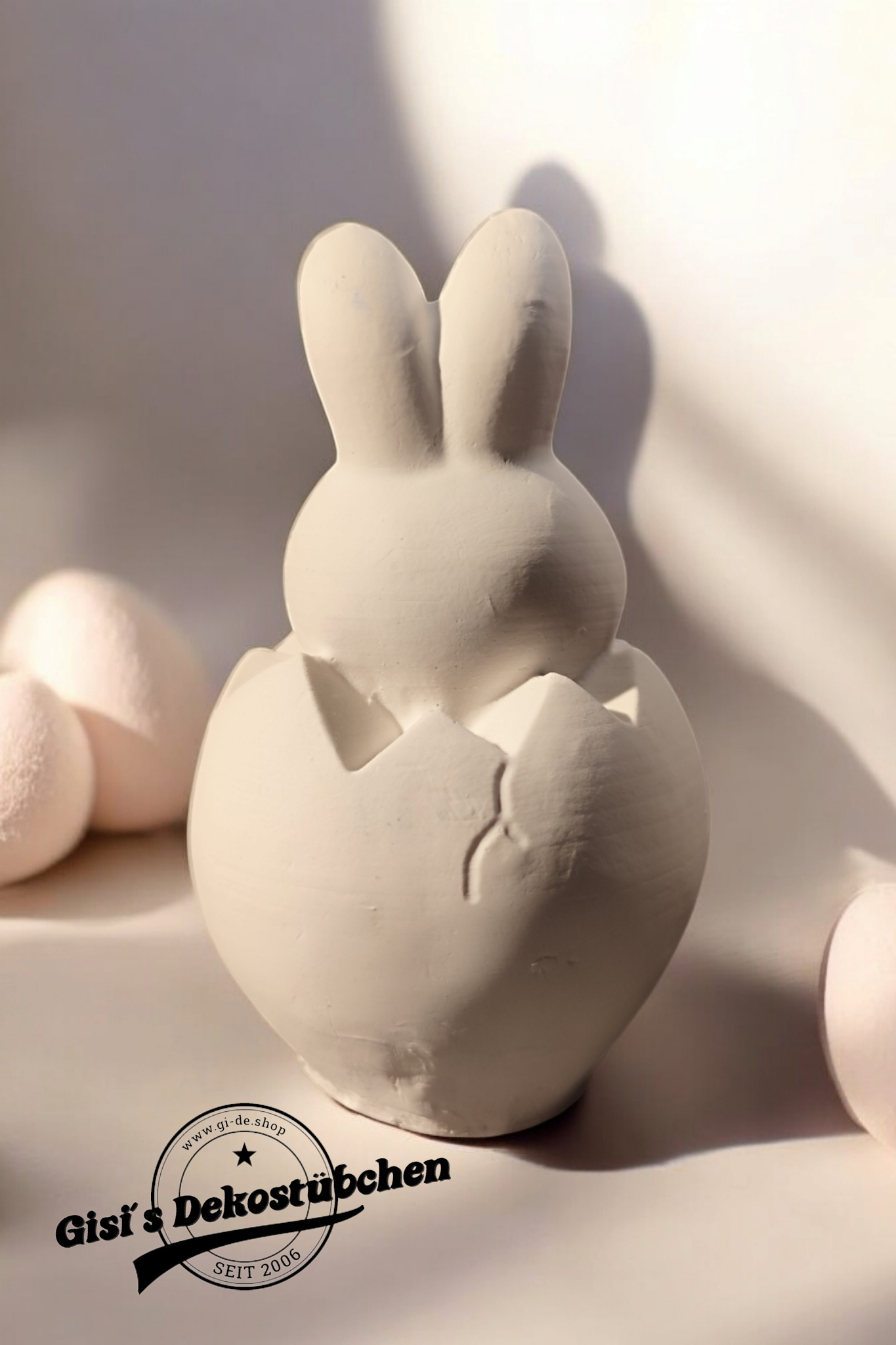 Easter decoration, Easter, bunny from the egg "Happy