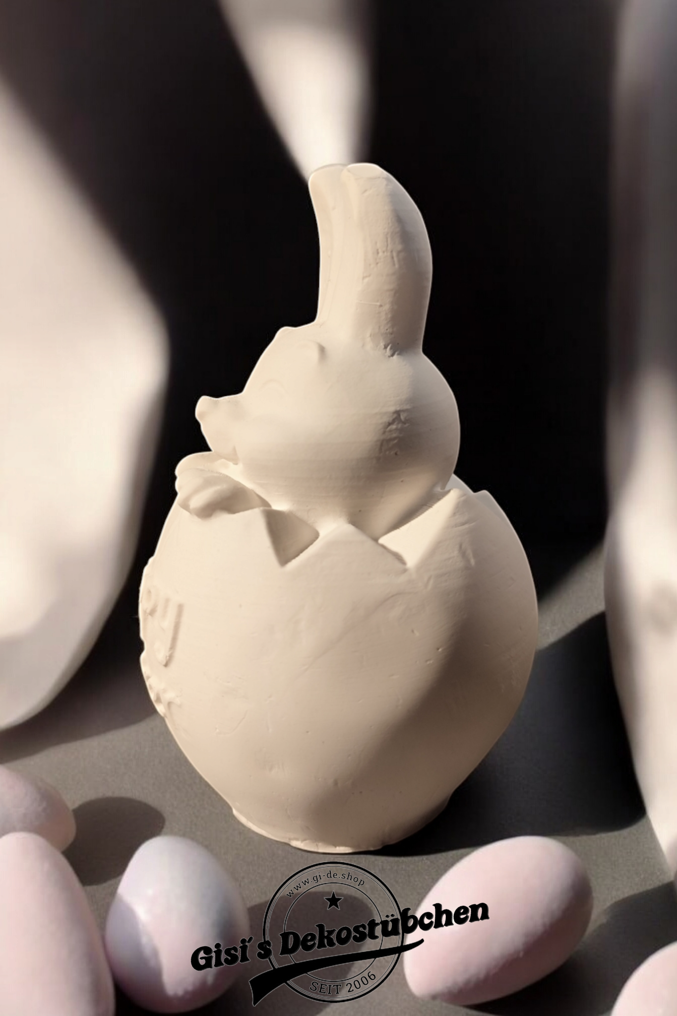 Easter decoration, Easter, bunny from the egg "Happy