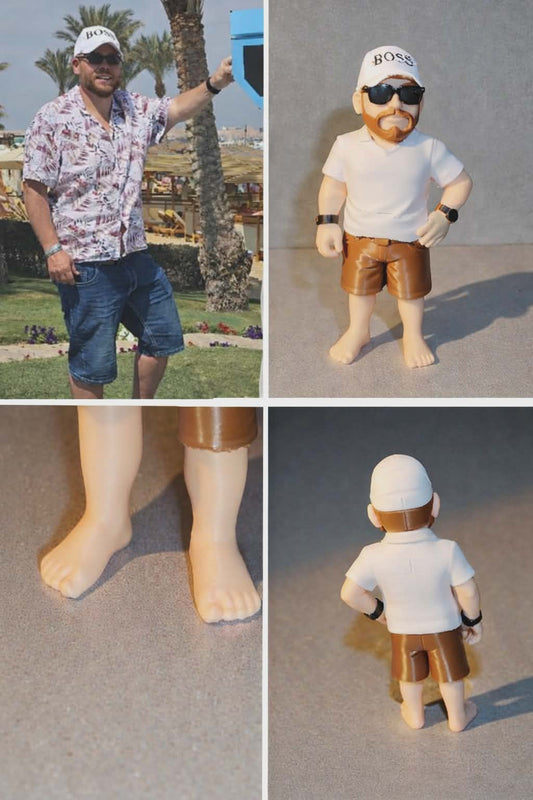 Personalized comic figure from photo – 3D printed mini figure approx. 15 cm – Unique gift