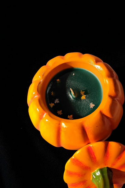 Personalized pumpkin candle – Handmade ceramic with desired color &amp; fragrance – individual