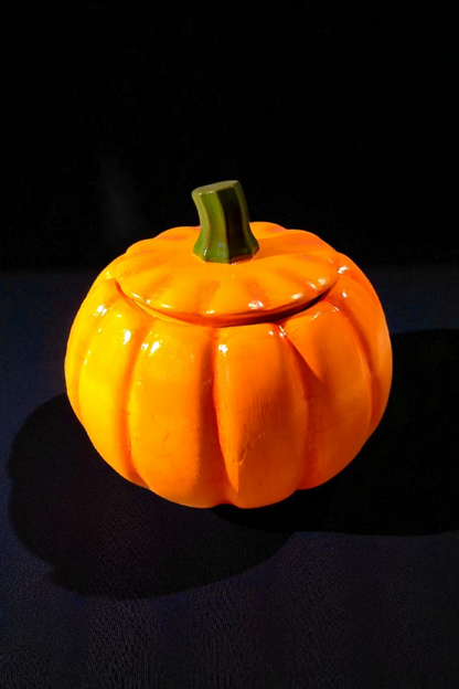 Personalized pumpkin candle – Handmade ceramic with desired color &amp; fragrance – individual