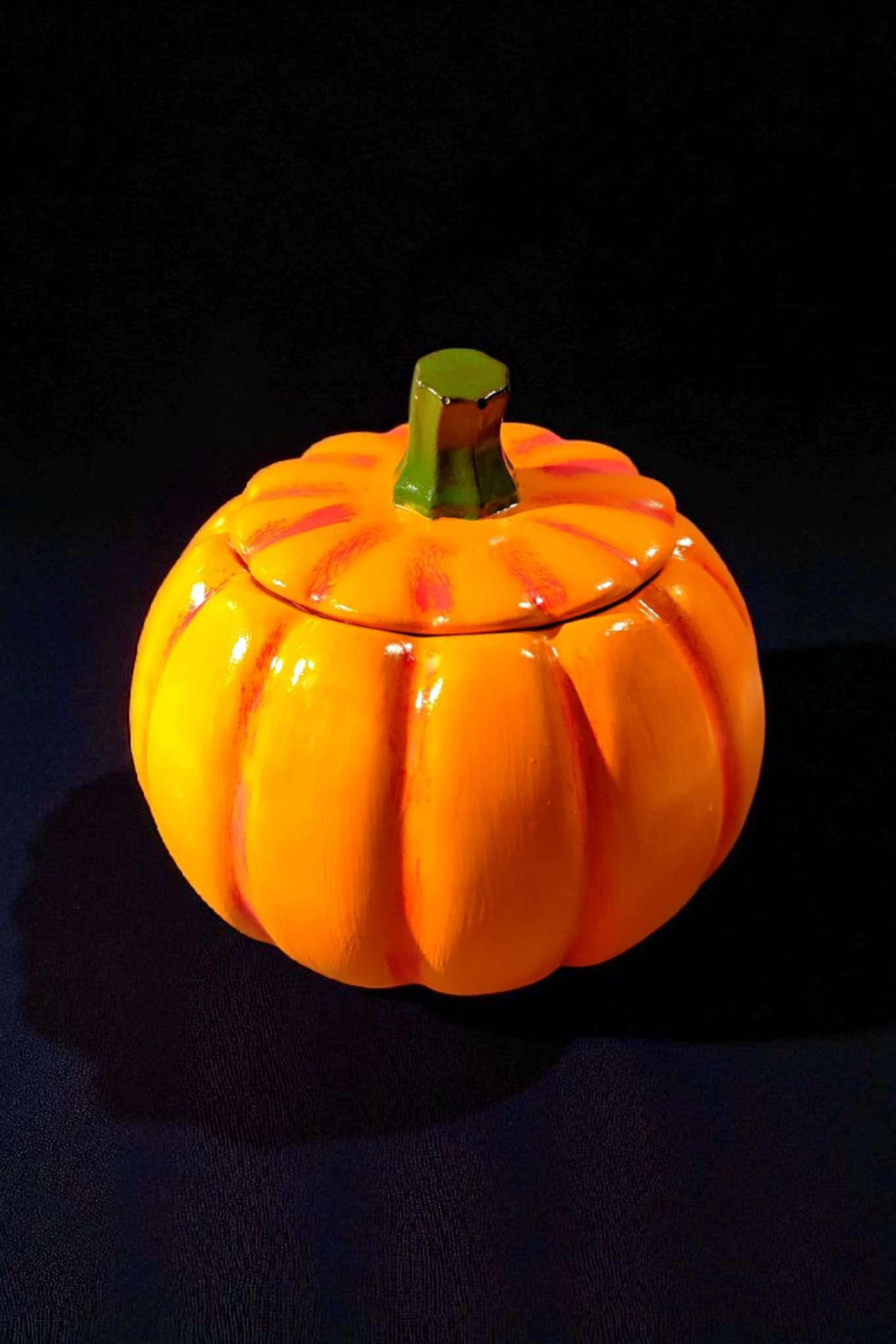 Personalized pumpkin candle – Handmade ceramic with desired color &amp; fragrance – individual
