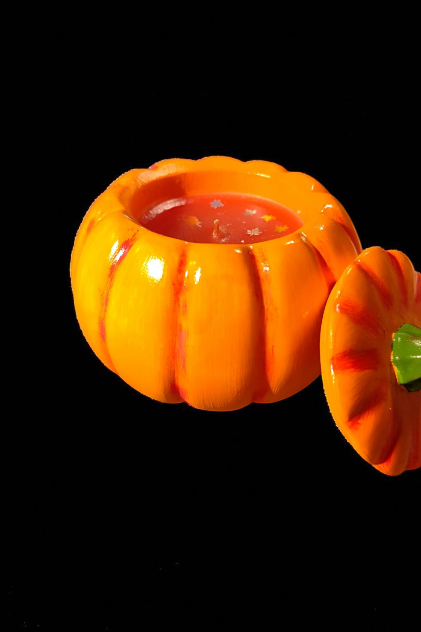 Personalized pumpkin candle – Handmade ceramic with desired color &amp; fragrance – individual
