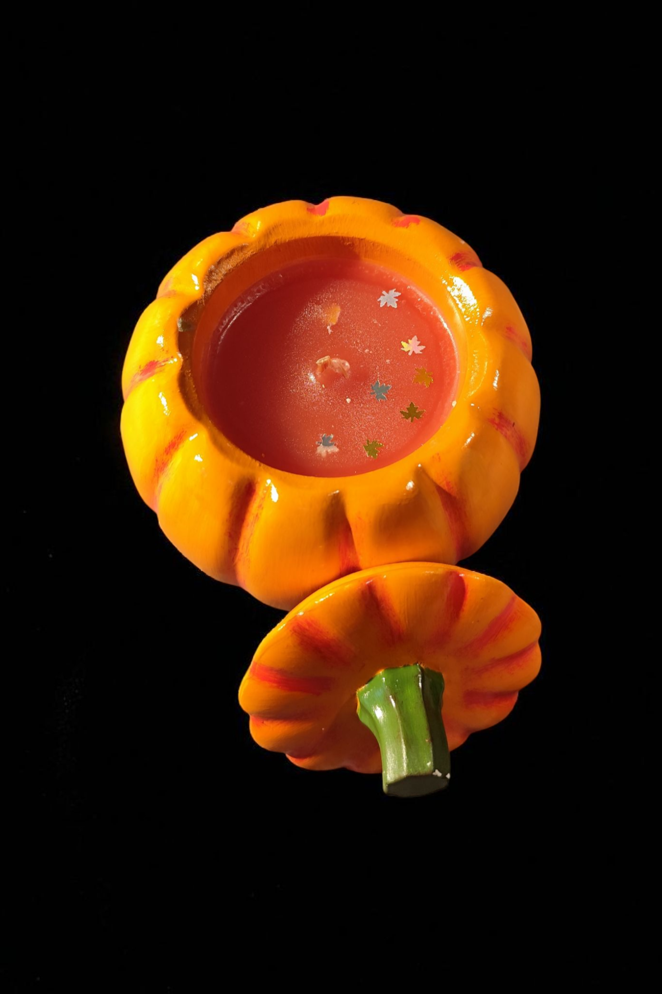 Personalized pumpkin candle – Handmade ceramic with desired color &amp; fragrance – individual