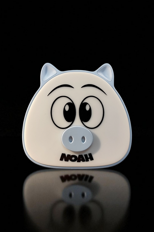 Personalized Night Light – Cute Piggy with Name, Touch & Dimming Function, Battery Operated