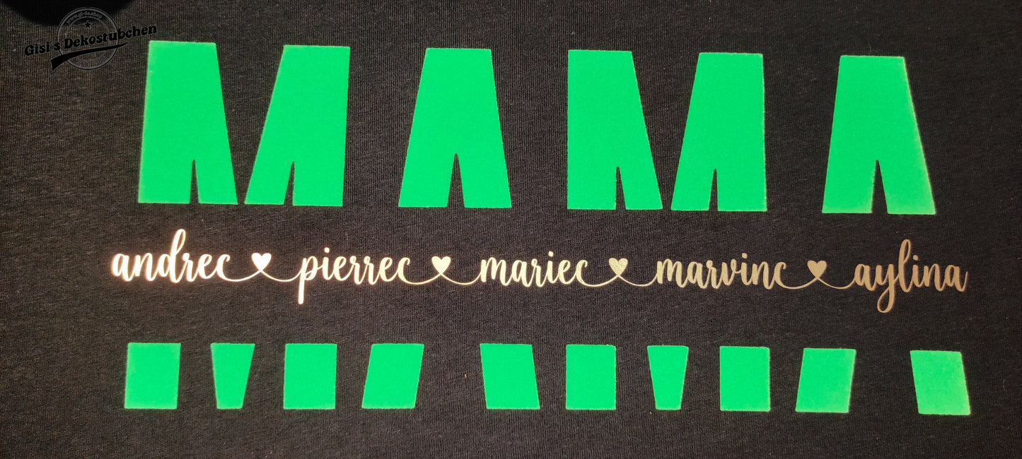 Mom T-shirt with children's names - gift