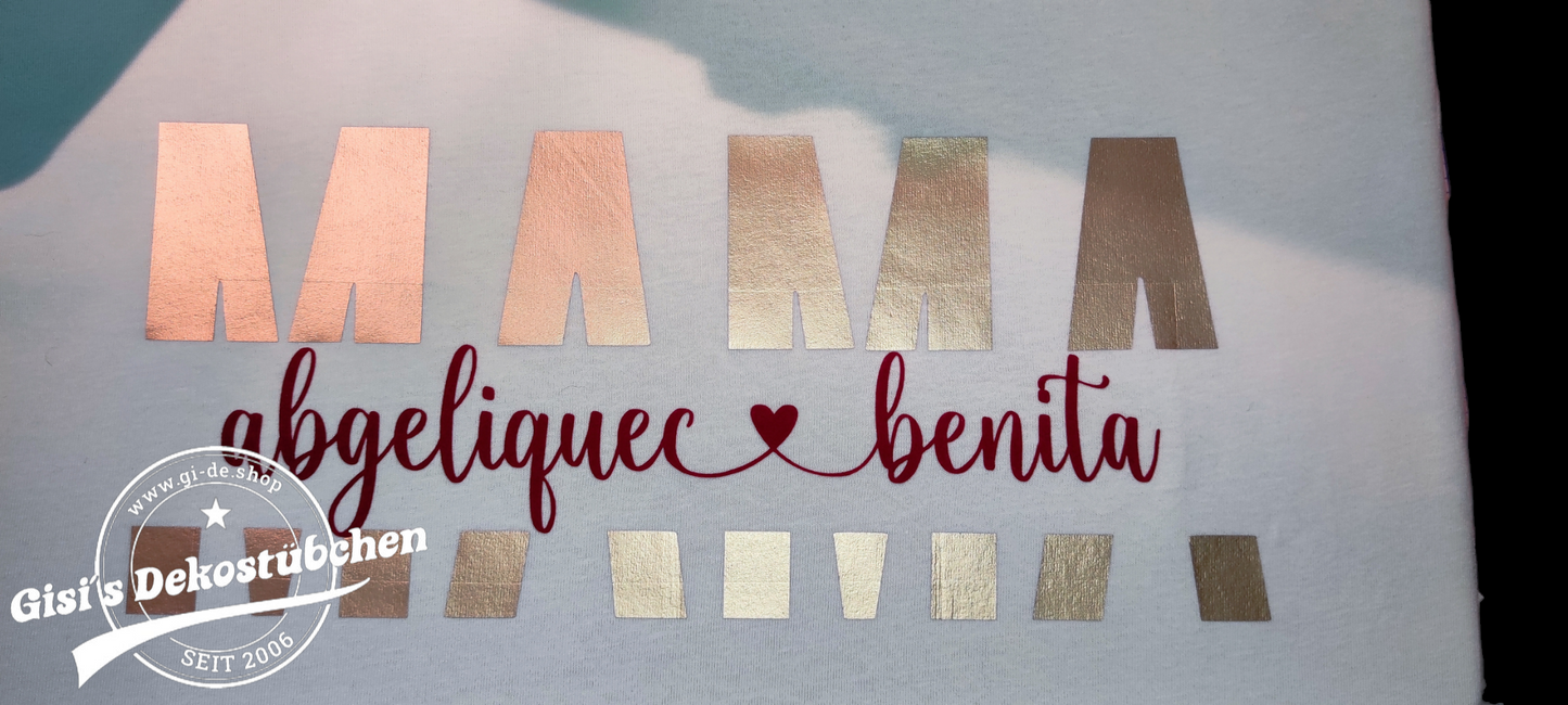 Mom T-shirt with children's names - gift