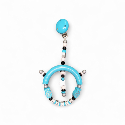 Personalized Play Clip with Star & Fish – Stroller Charm with Name