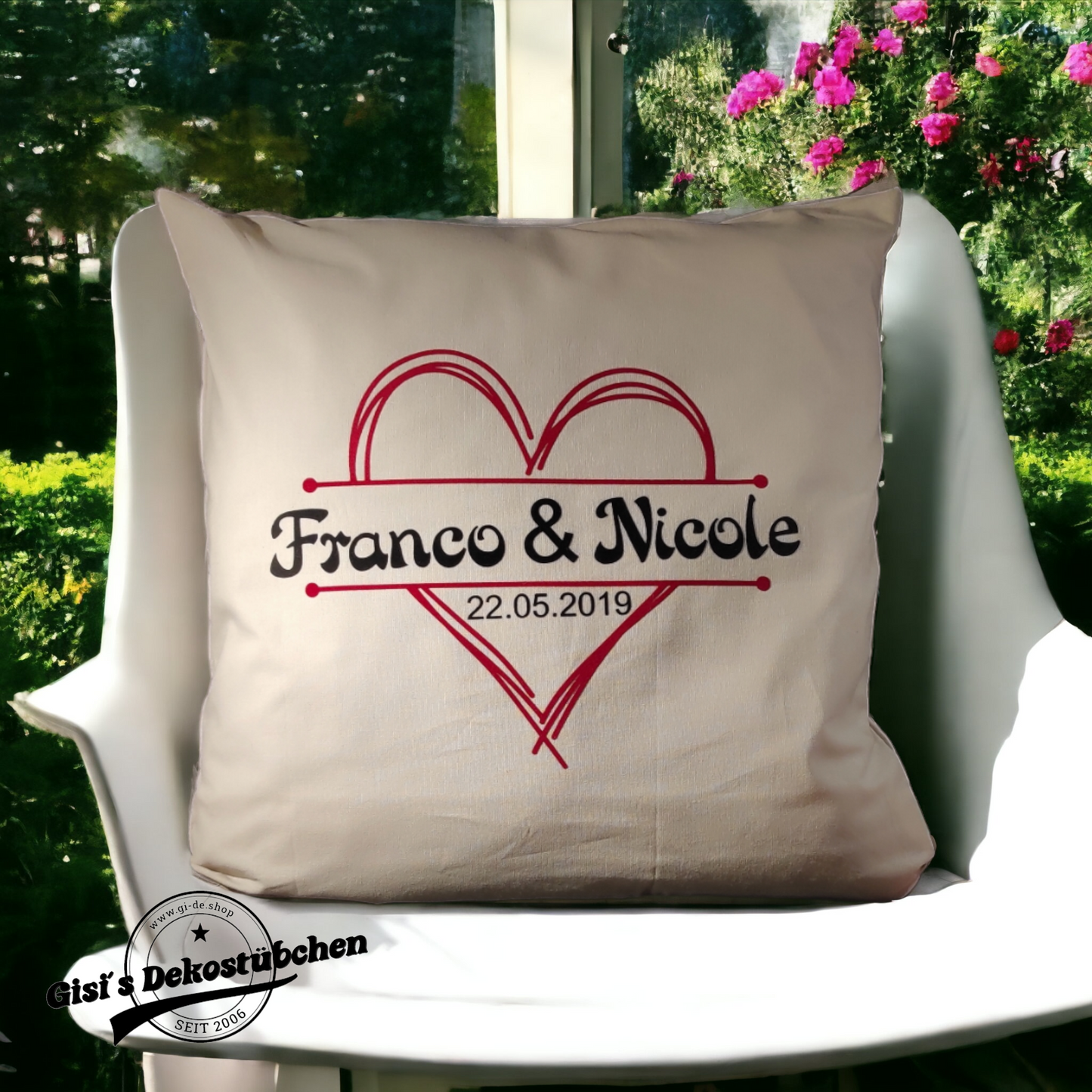 Personalized Pillow with Name - Romantic