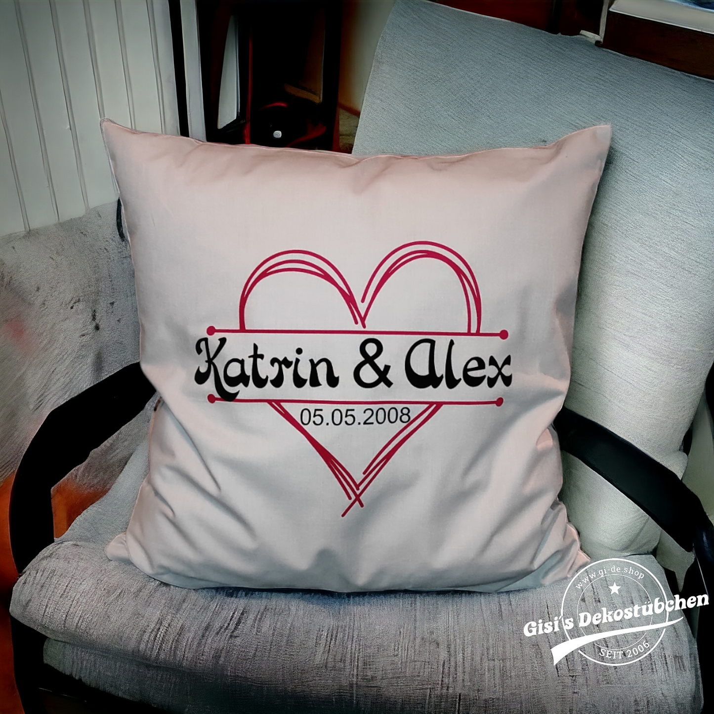 Personalized Pillow with Name - Romantic