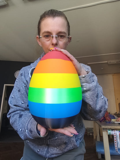 Rainbow egg with screw cap – 3D Easter egg for filling – Easter decoration