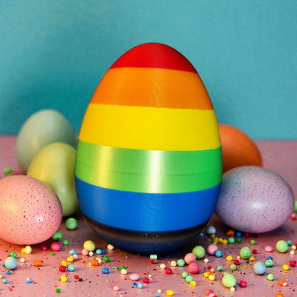 Rainbow egg with screw cap – 3D Easter egg for filling – Easter decoration