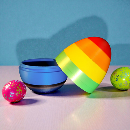 Rainbow egg with screw cap – 3D Easter egg for filling – Easter decoration