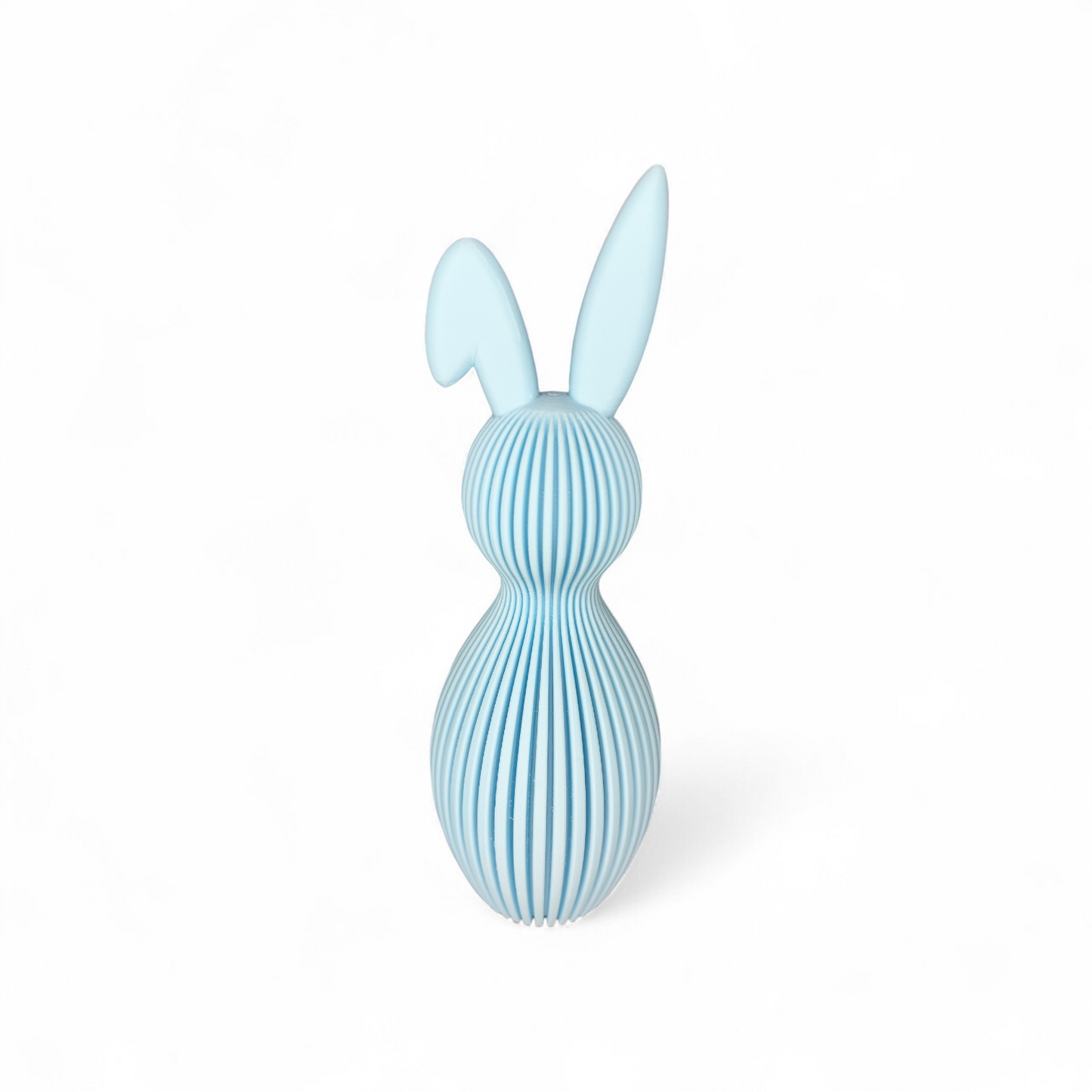 Grooved Rabbit 3D Printed Bent Ears - Elegant Easter Decoration, Custom Color, PLA 21cm