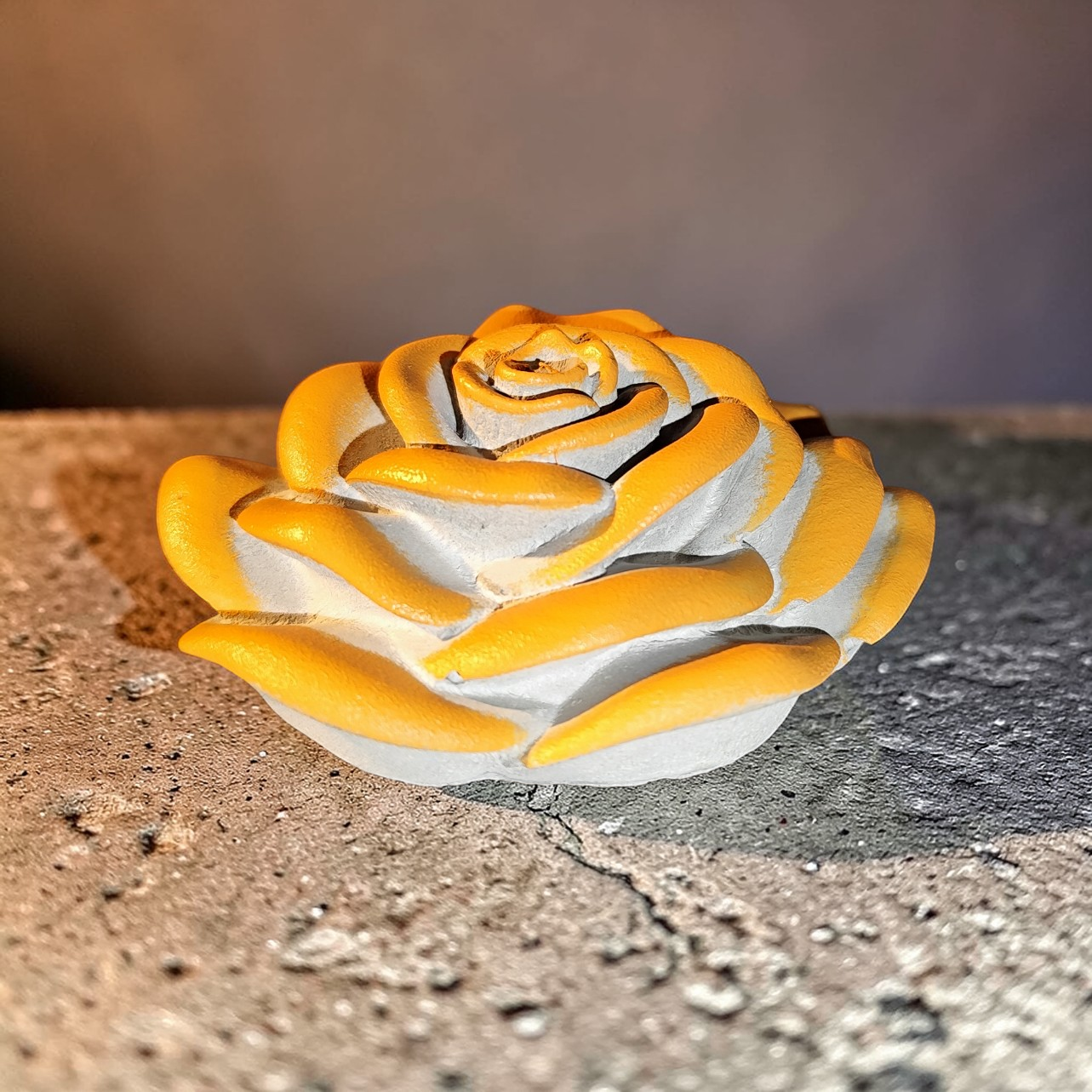 Rose made of concrete, handmade, weatherproof, unique 
