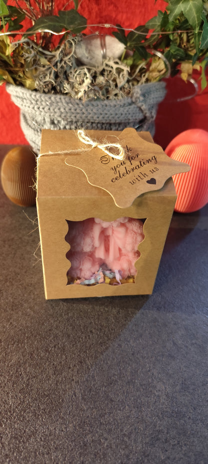 Rose Teddy Candle – detailed & handmade from soy wax – 8.5 × 8 × 6 cm – choice of color