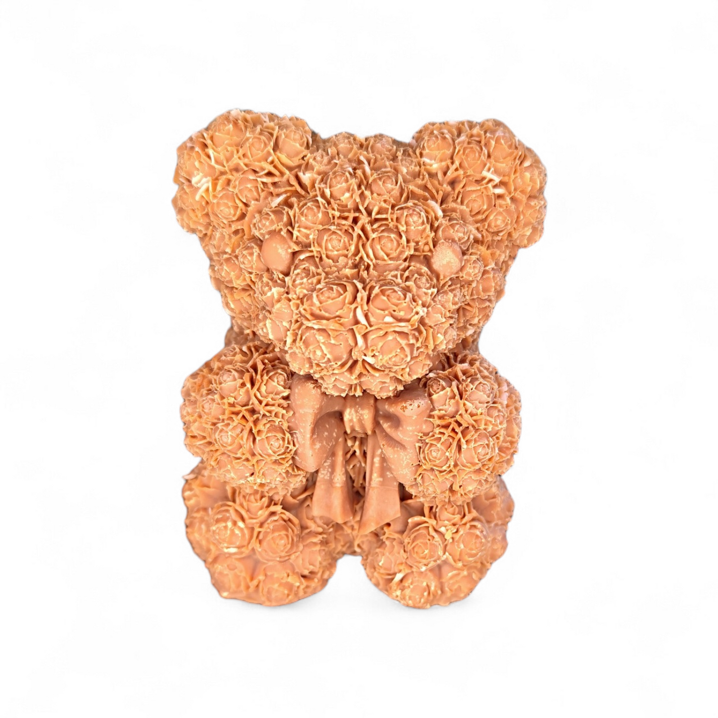 Rose Teddy Candle – detailed & handmade from soy wax – 8.5 × 8 × 6 cm – choice of color