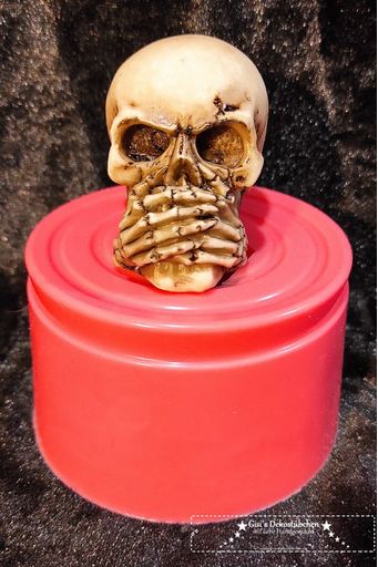 Skull silicone mold for plaster, concrete, resin, and candle molds 