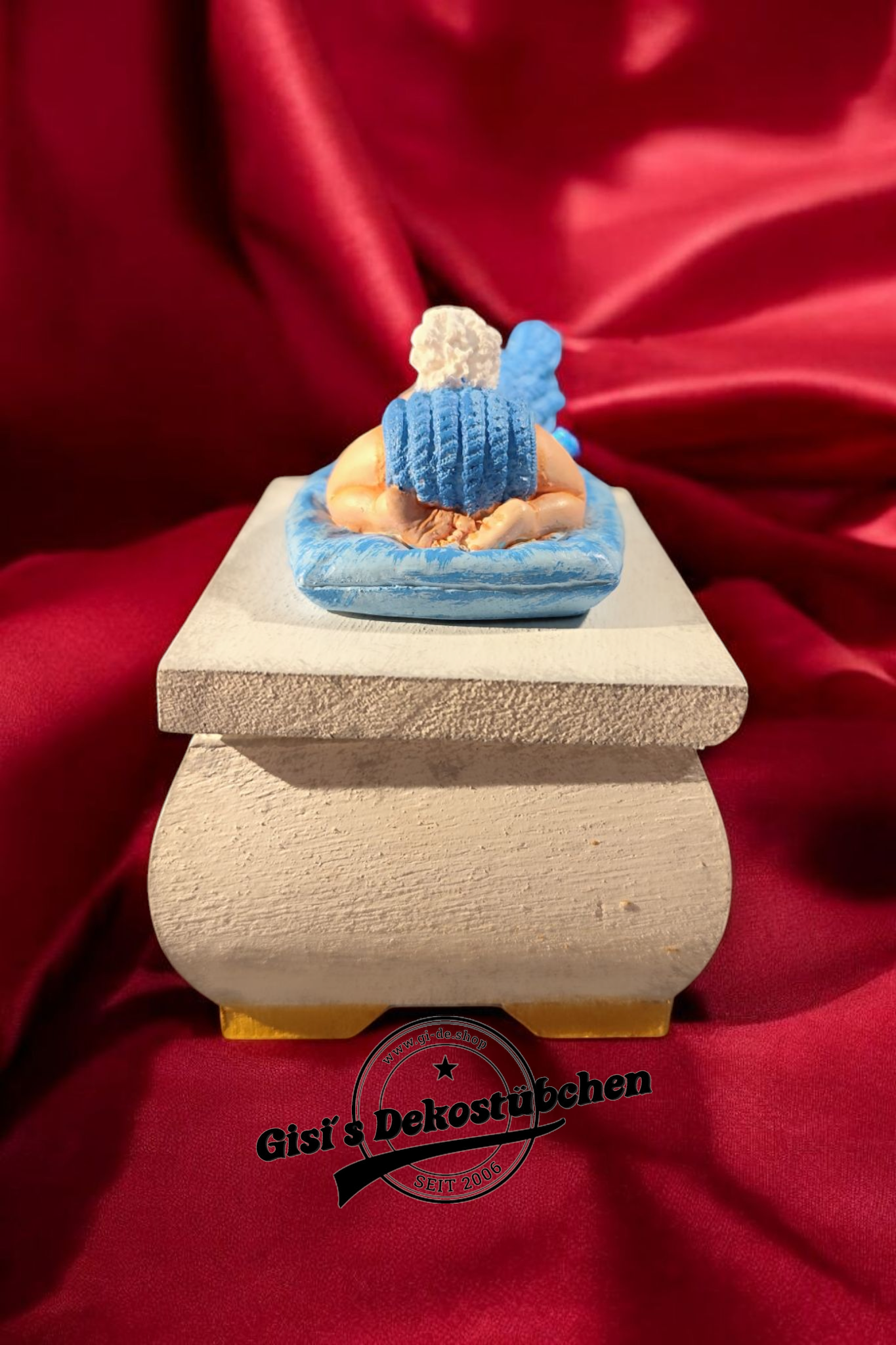 Treasure chest with baby figure handmade