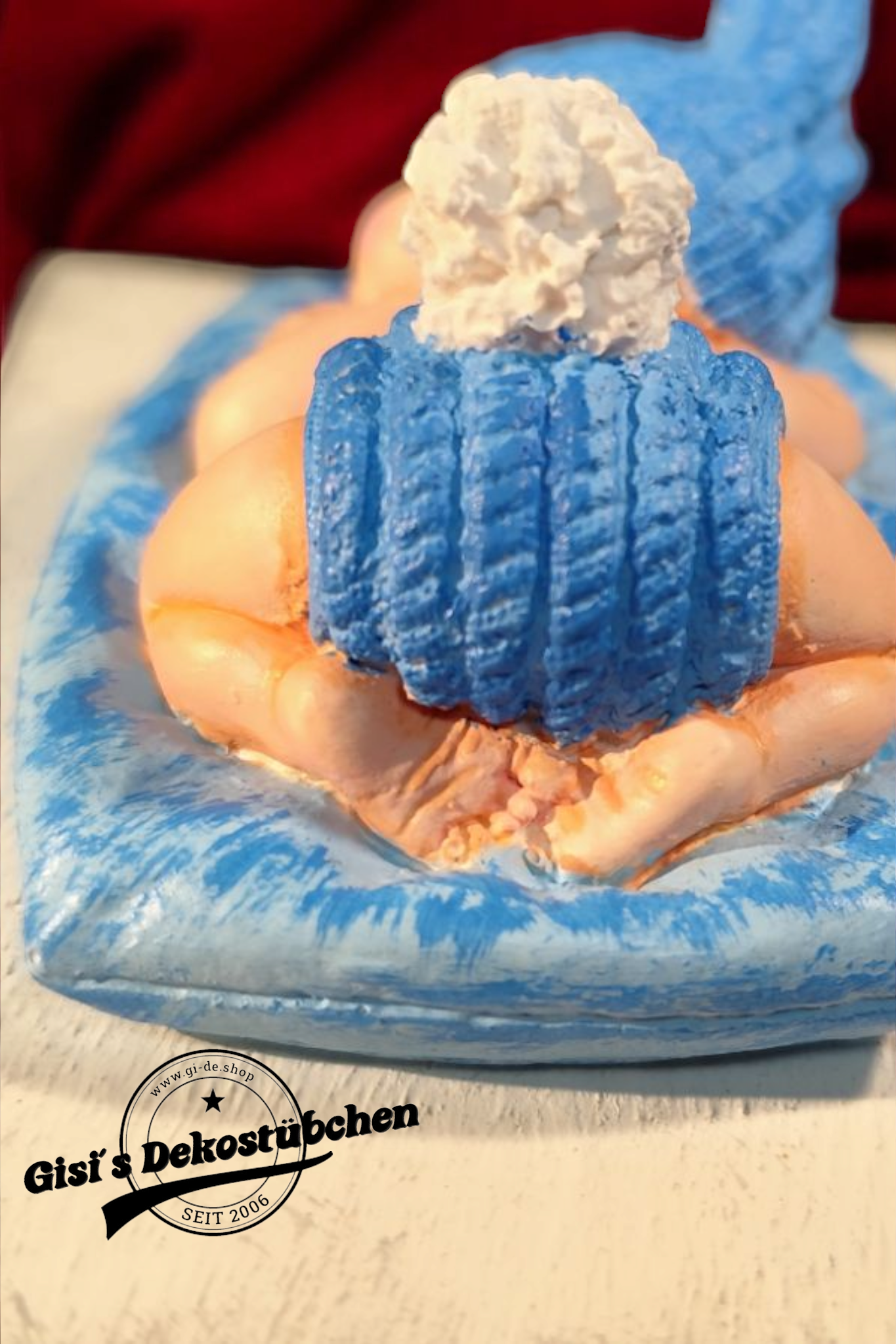 Treasure chest with baby figure handmade