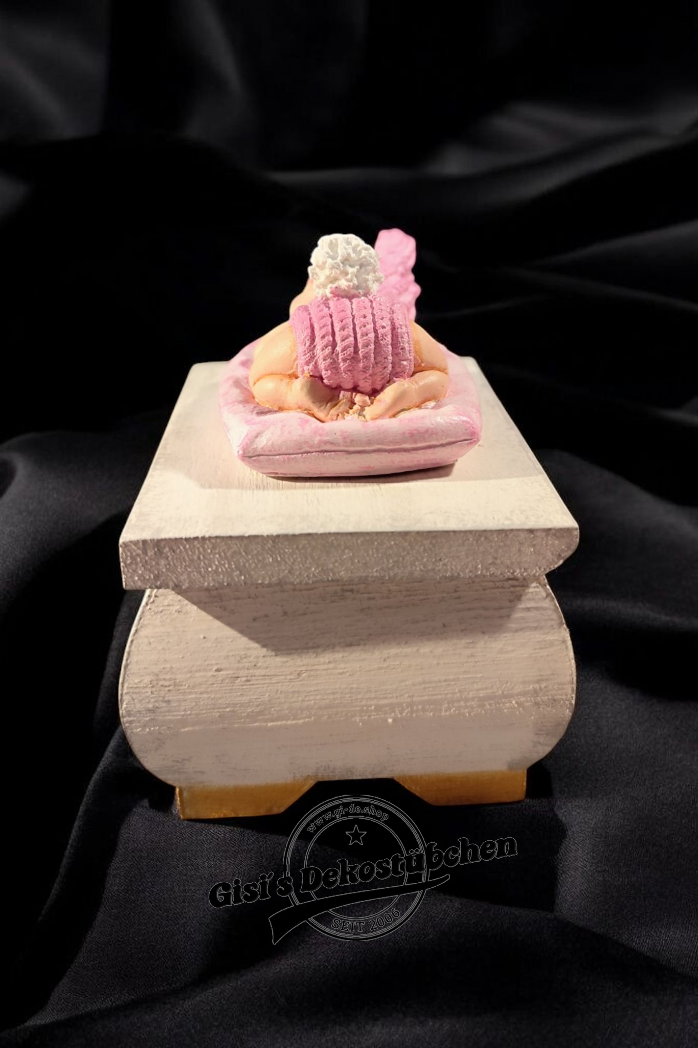 Treasure chest with baby figure handmade