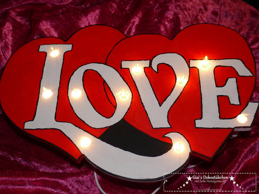 Love bedroom lamp with LED