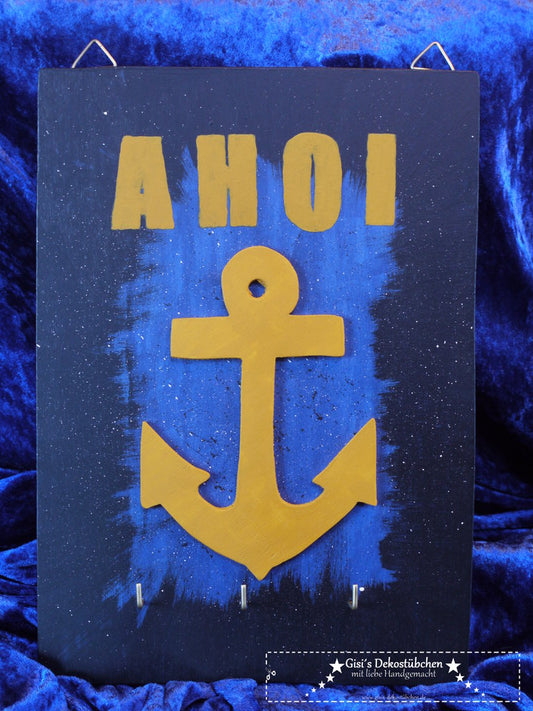 Key rack with anchor “Ahoy”