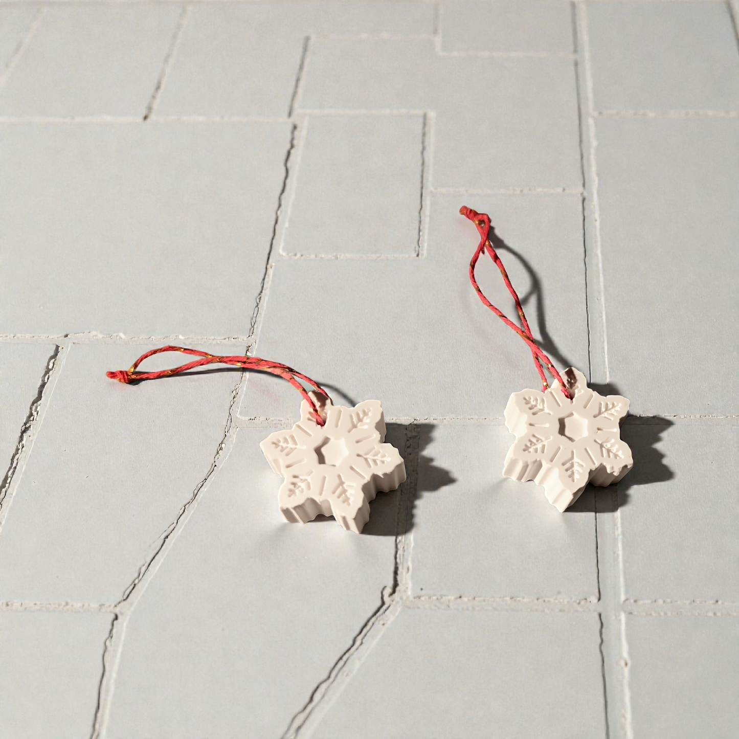 Snowflake, ceramic Christmas decoration, Christmas tree ornament, home decor