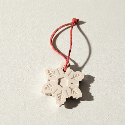 Snowflake, ceramic Christmas decoration, Christmas tree ornament, home decor