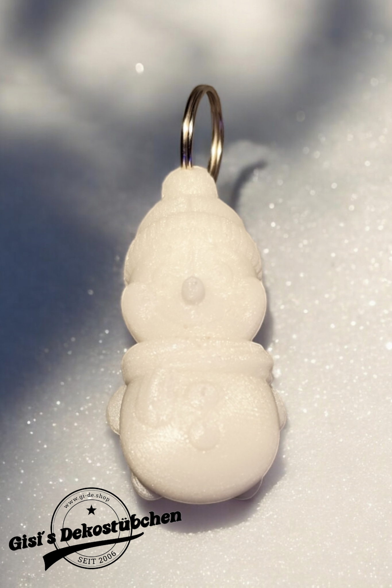 Snowman Fidget Toy 3D Printed Keychain Fidget Bag Pendant Christmas Gift