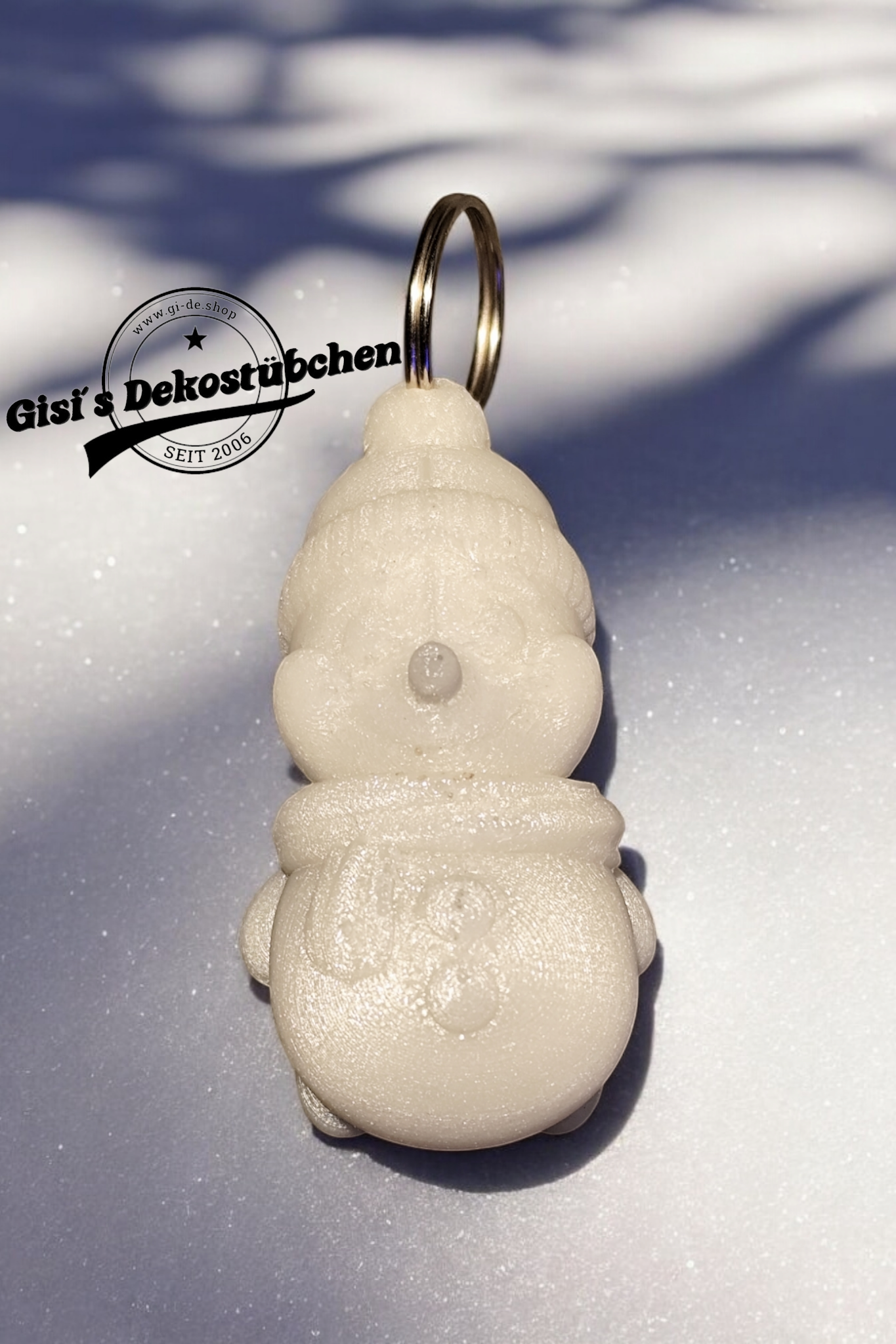 Snowman Fidget Toy 3D Printed Keychain Fidget Bag Pendant Christmas Gift