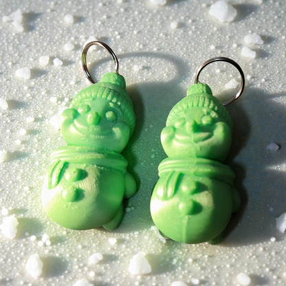 Snowman Fidget Toy 3D Printed Keychain Fidget Bag Pendant Christmas Gift