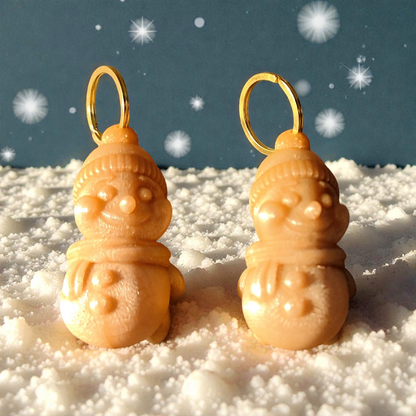 Snowman Fidget Toy 3D Printed Keychain Fidget Bag Pendant Christmas Gift