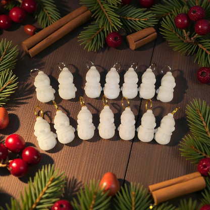 Snowman Fidget Toy 3D Printed Keychain Fidget Bag Pendant Christmas Gift