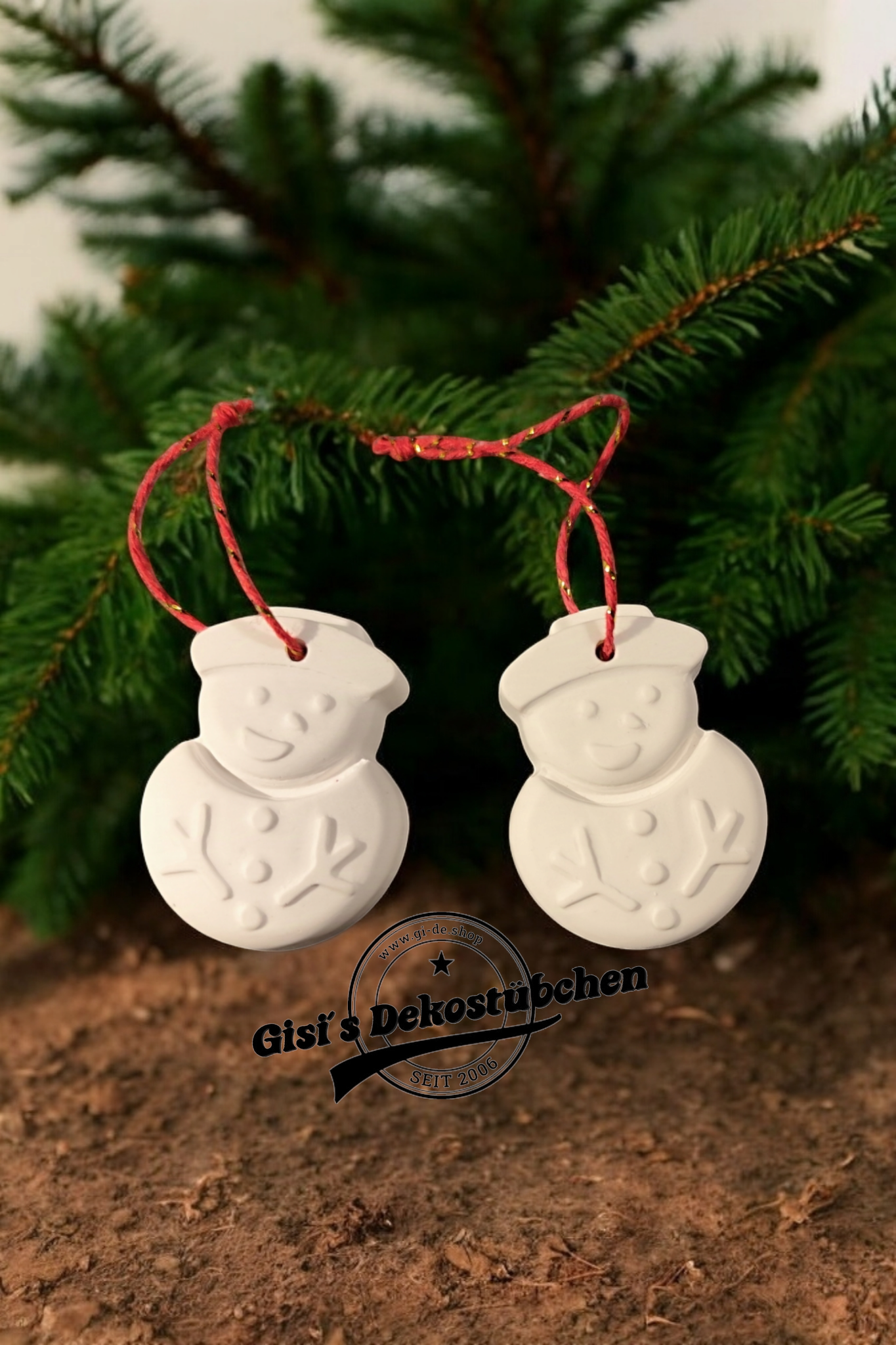 Snowman, ceramic Christmas decorations, Christmas tree ornaments, home decor
