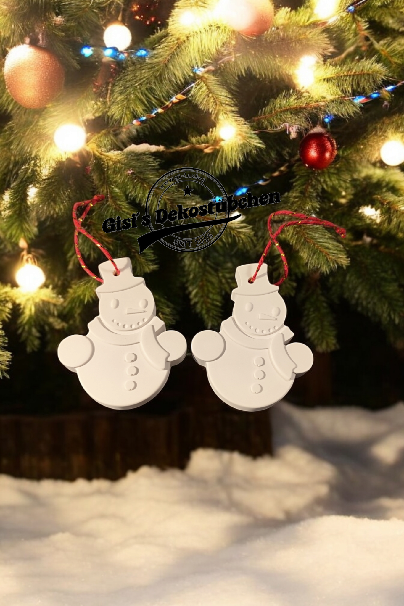 Snowman, ceramic Christmas decoration, Christmas tree ornament, home decor. Cast snowman, Christmas ornament.