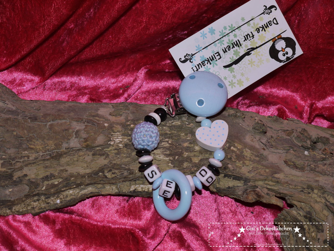 Pacifier chain for boys